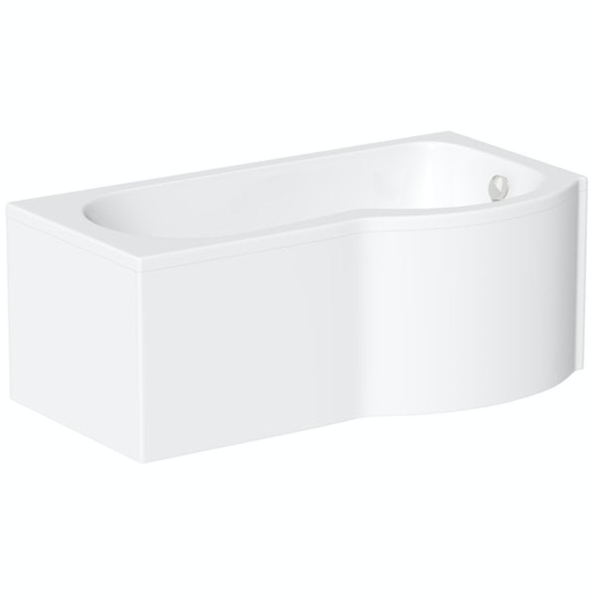 Rrp £209. Orchard P shaped right handed shower bath With Cut To Length Front Bath Panel. Product co - Image 2 of 8