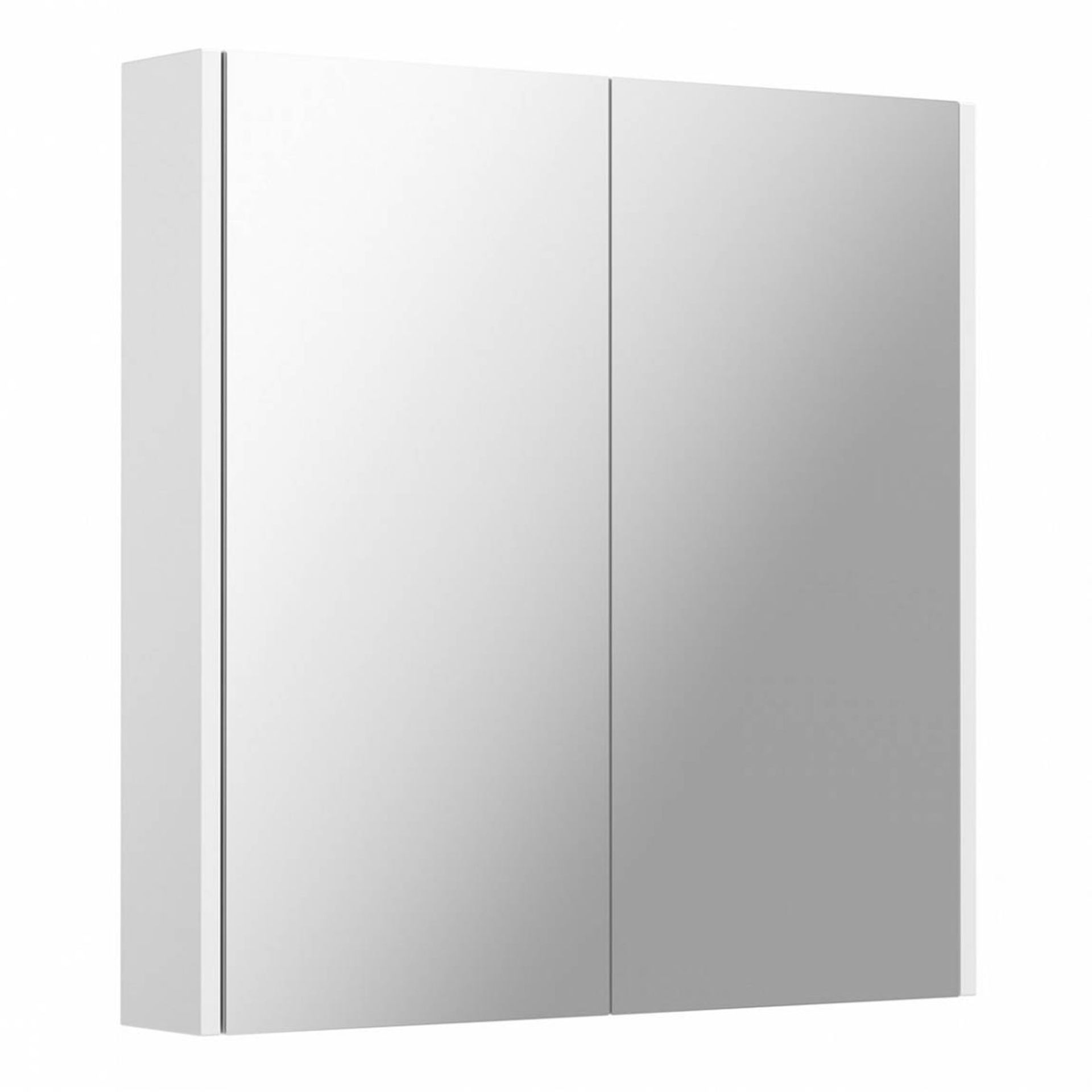 RRP £125. Clarity white mirror cabinet 600 x 600mm. Product code: SMMIR02.