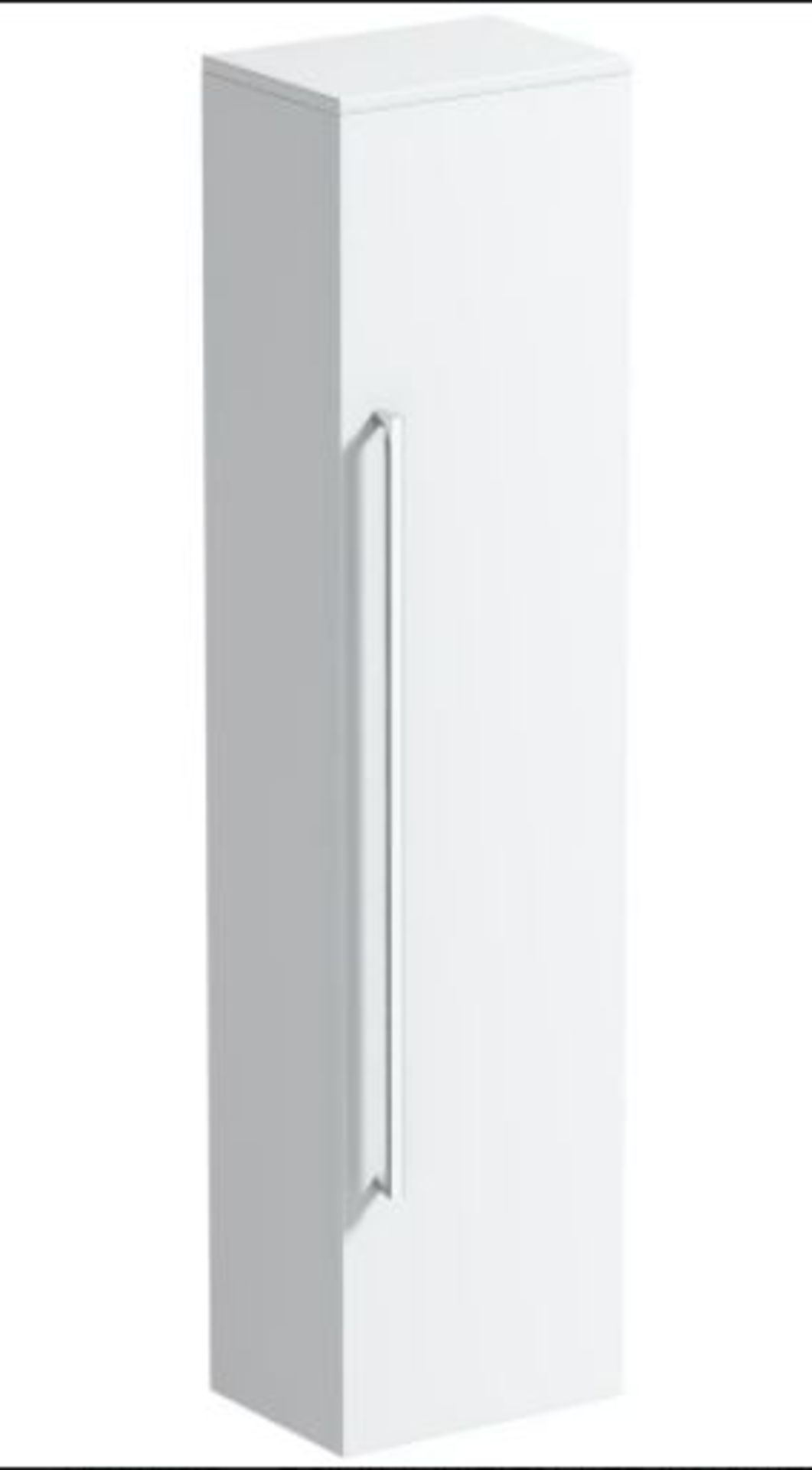 RRP £225. Camonix Orchard Derwent white tall wall hung cabinet 1400 x 350mm. Product code: CHAMWC.