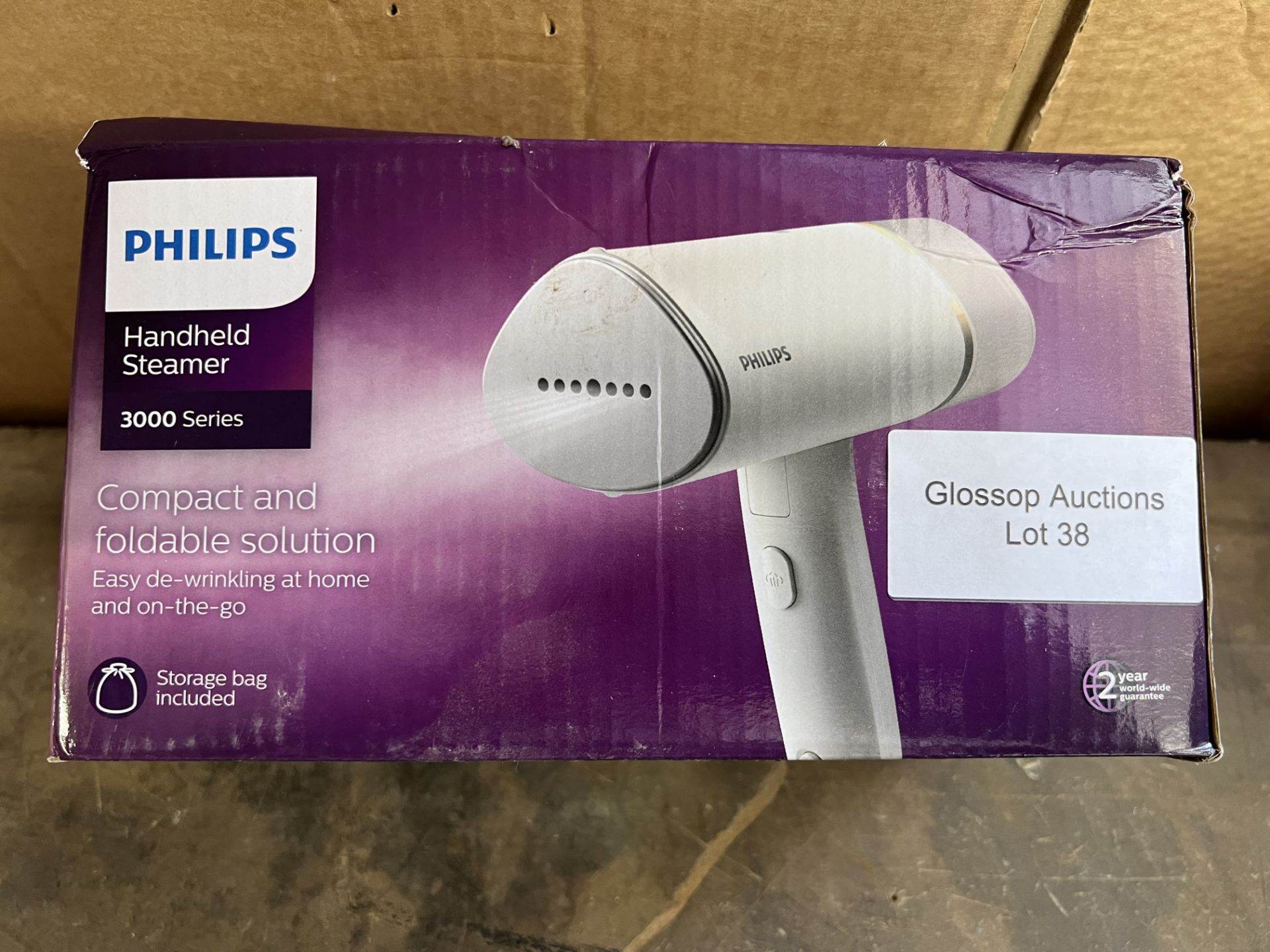 Philips Handheld Steamer 3000 Series, Compact and Foldable. RRP £54.99 Grade U