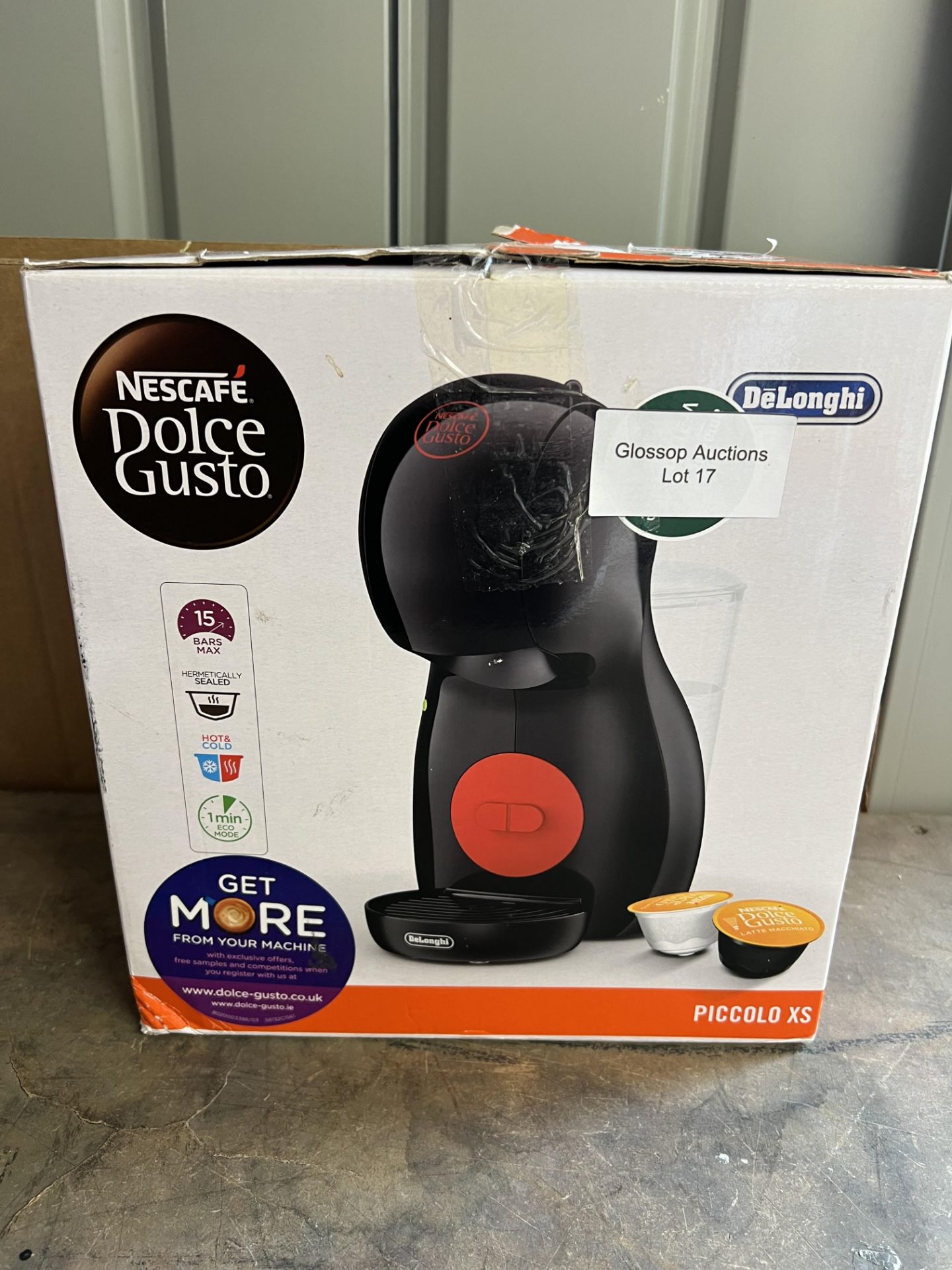 DeLonghi Nescafé Dolce Gusto Piccolo XS Pod Capsule Coffee Machine. RRP £69.99 Grade U