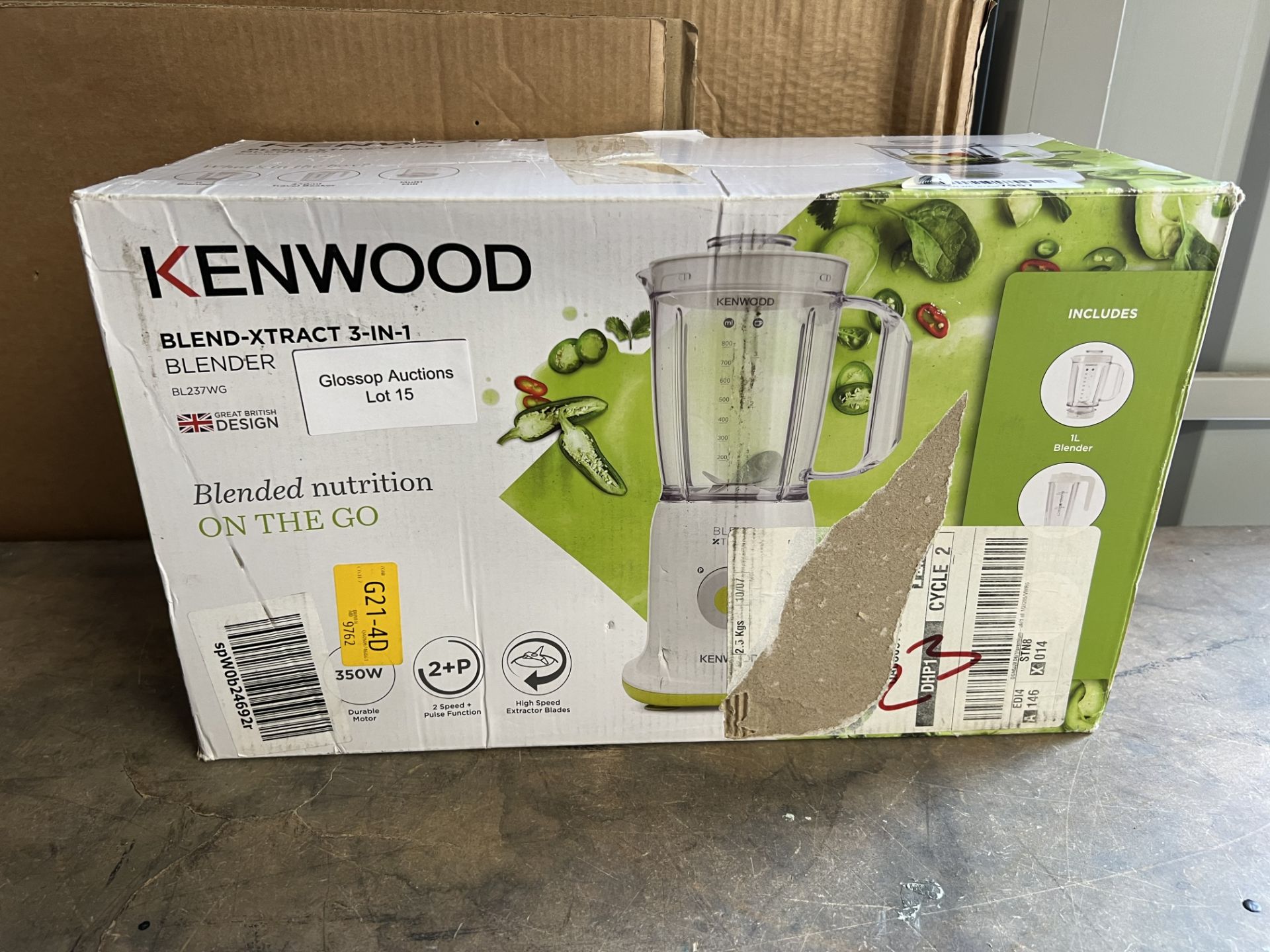 Kenwood BLP31.D0WG Blend-Xtract 3-in-1 Blender. RRP £44.99 Grade U