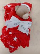 Baby Fleece and Comforter With Xmas Balloons