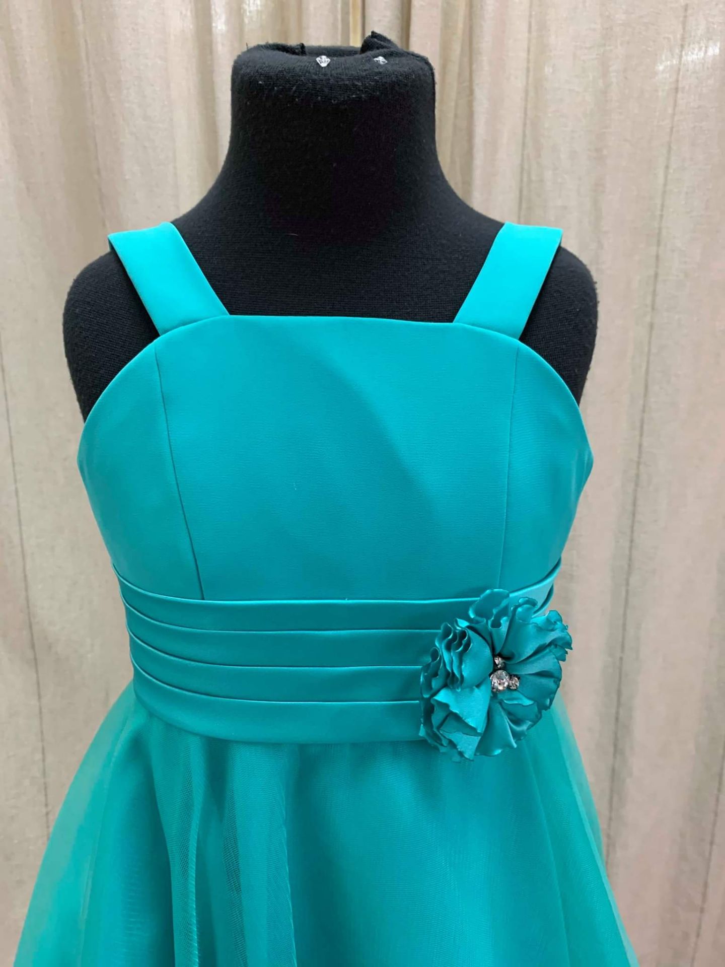 Amanda Wyatt Flowergirl Dress In Age 4 Tiffany Blue - Image 4 of 5