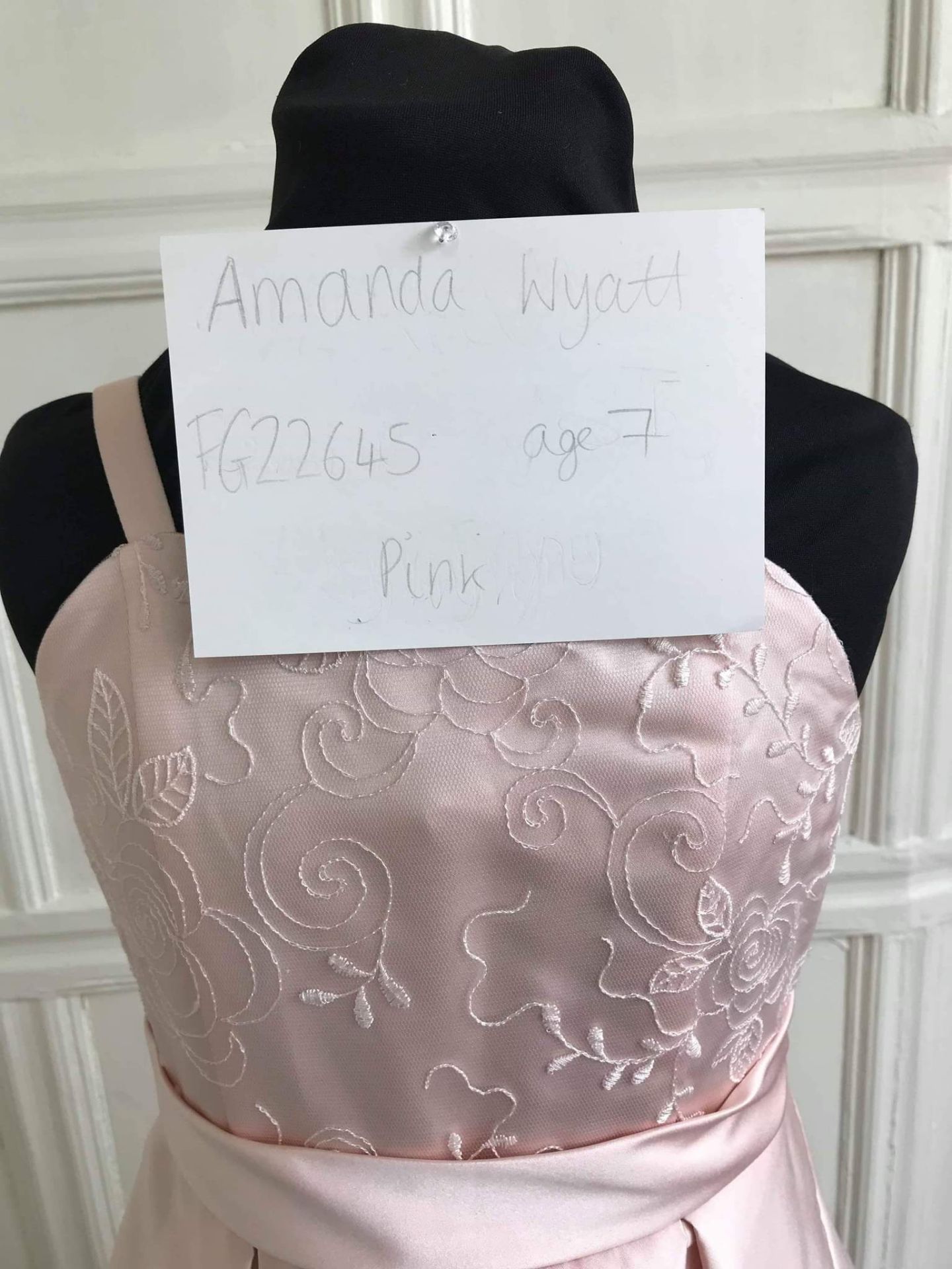 Pink Mikado Prom Or Party Dress Age 4.