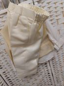 Ivory Trousers, Waistcoat, Shirt and Tie