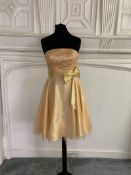 Short Yellow Prom Dress Size 4