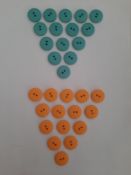 Selection of Buttons. 10 Mm and 20 Mm Mixed Colours