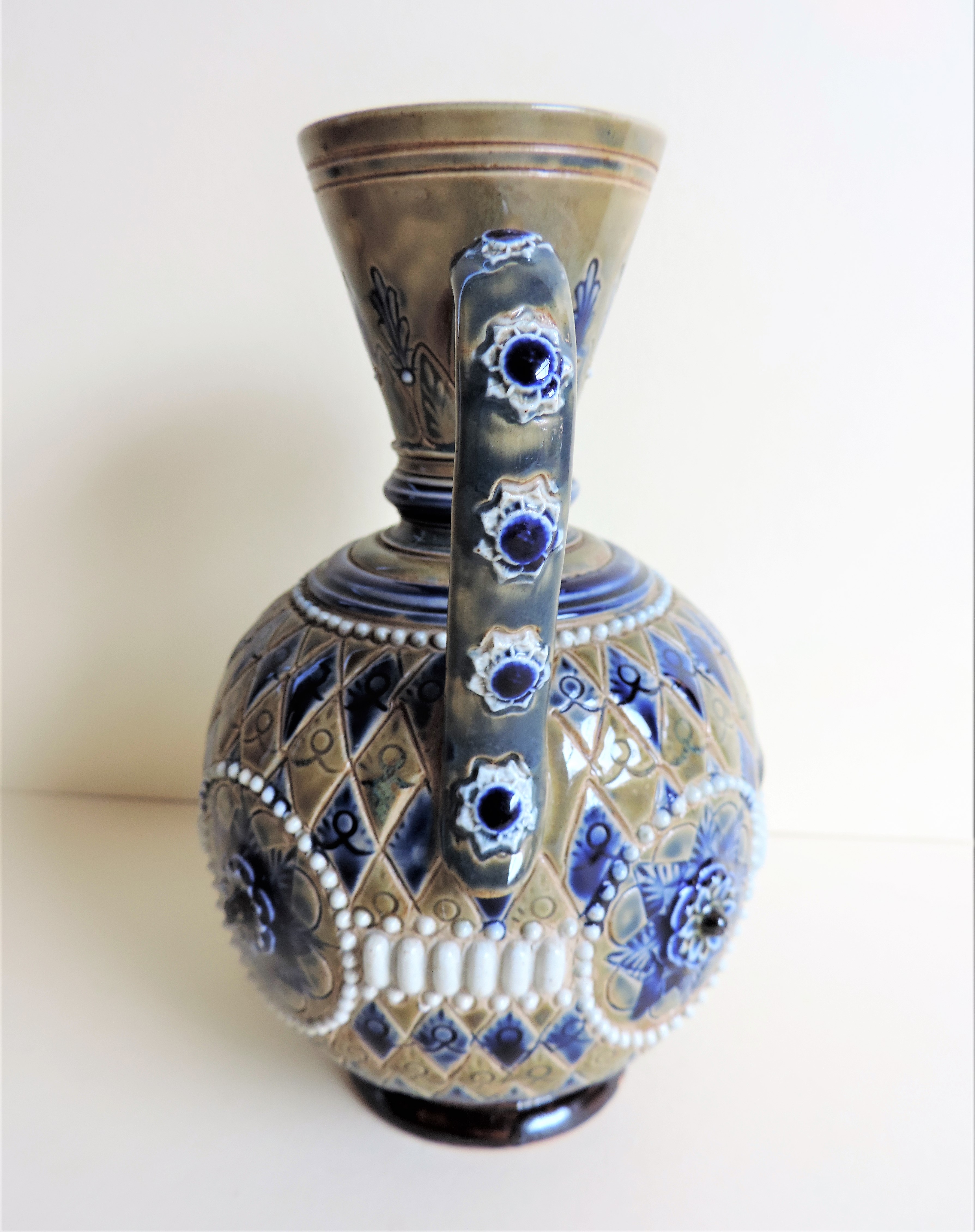 Antique Doulton Lambeth Eliza Simmance Twin Handled Vase c.1880's - Image 3 of 7