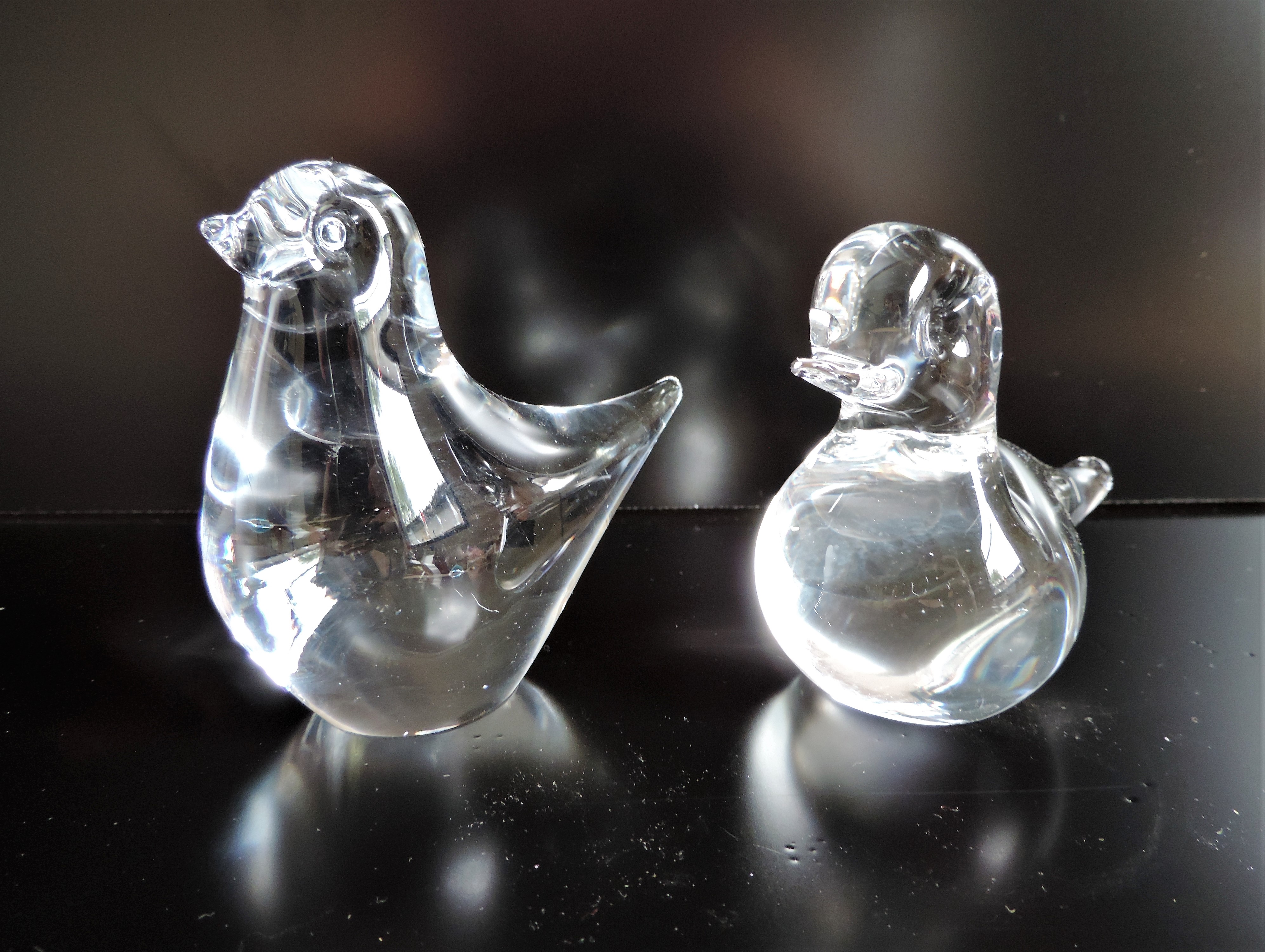 Pair Swedish Art Glass Figurines - Image 2 of 2