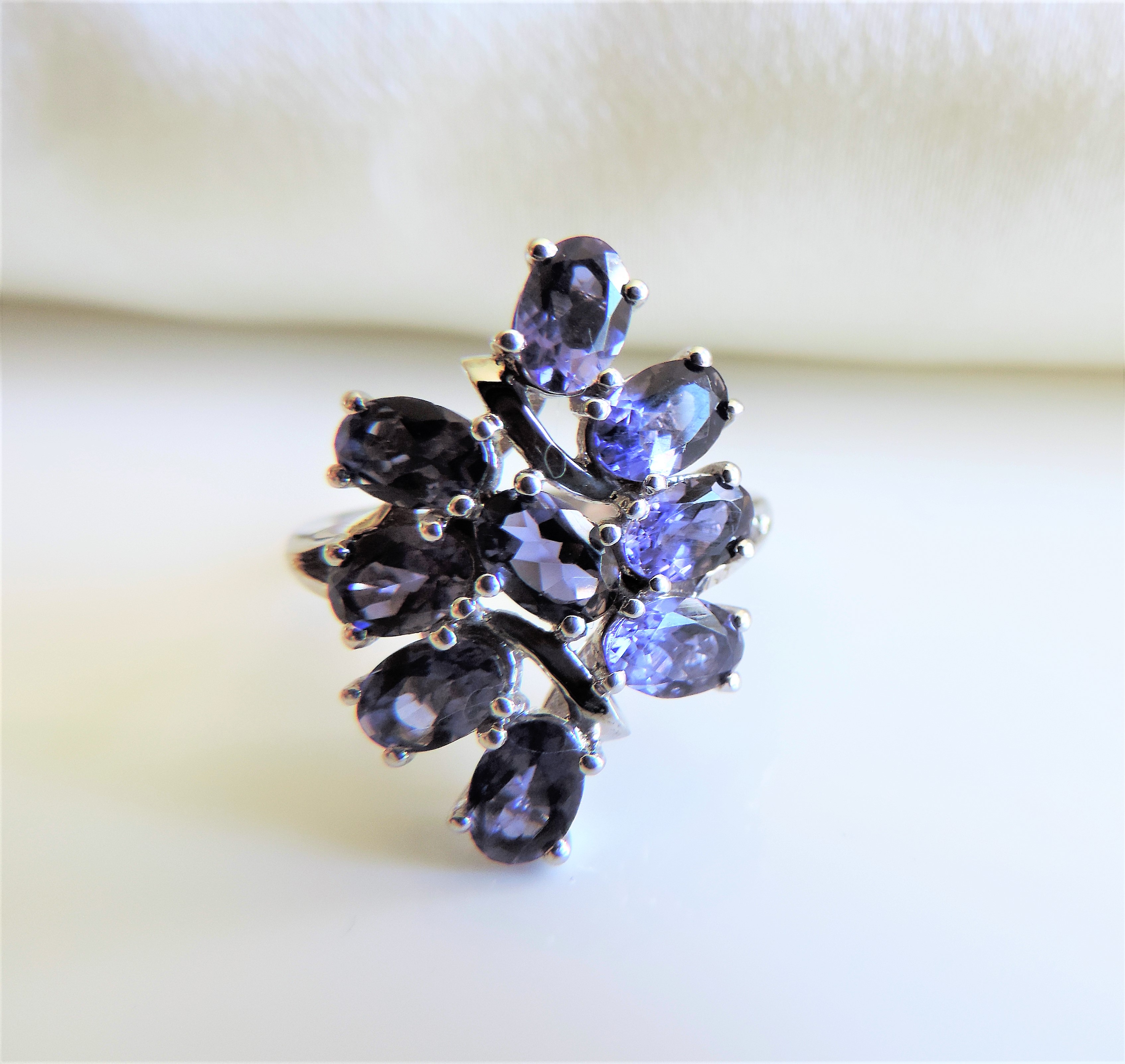 Sterling Silver 4ct Tanzanite Ring New with Gift Box - Image 2 of 3