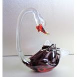 Vintage Murano Glass Swan