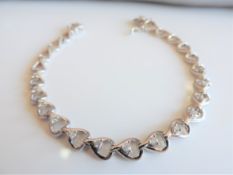 Sterling Silver 3.9ct White Sapphire Tennis Bracelet