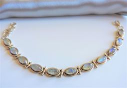 Vintage Sterling Silver Moonstone Bracelet 19 grams