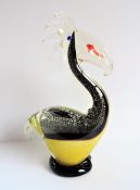 Large Vintage Murano Art Glass Pelican 28cm High