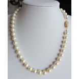 18 Inch Single Strand Pearl Necklace