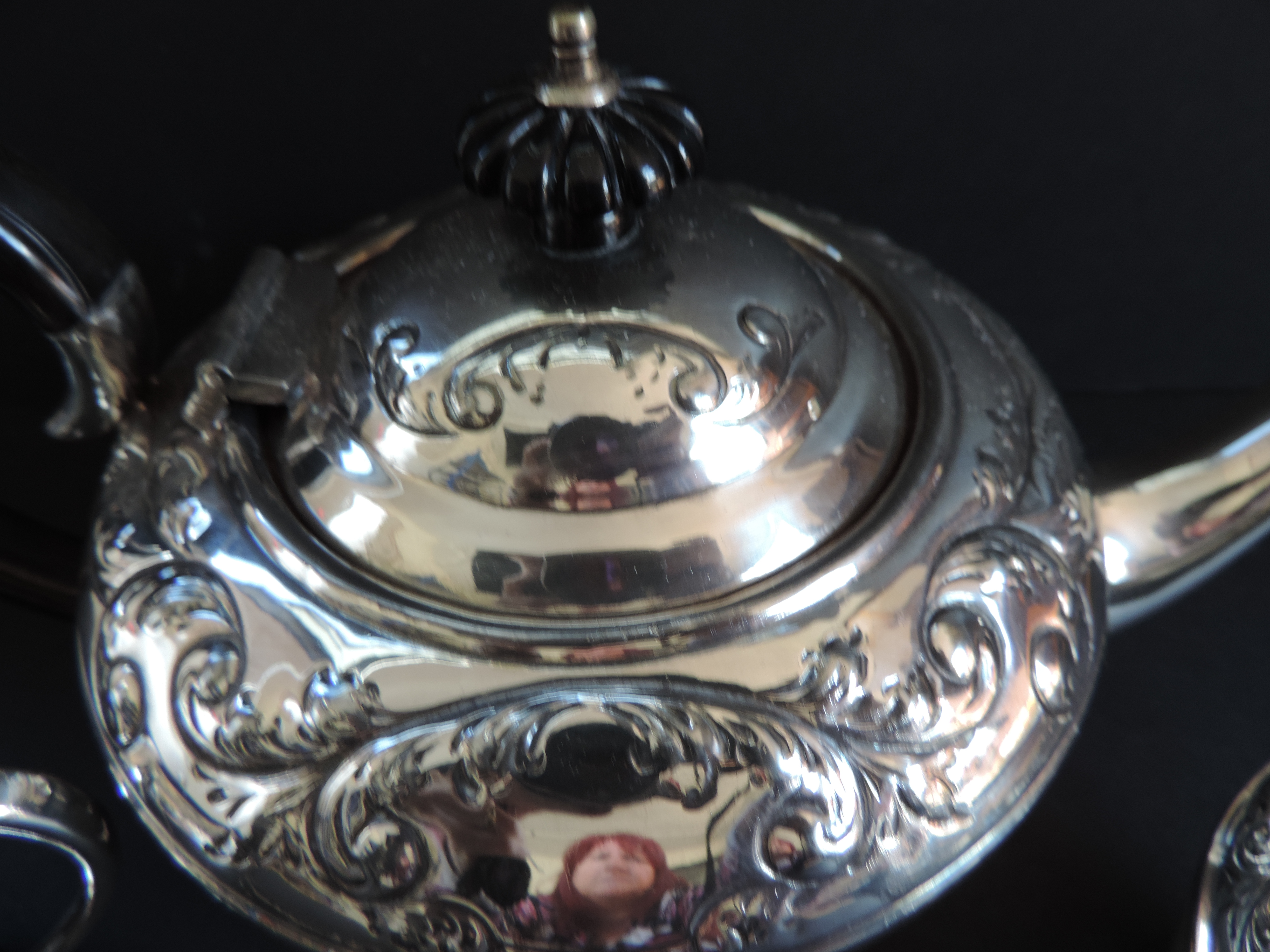 Antique Silver Plate 3 piece Tea Set - Image 8 of 8