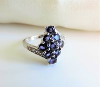 Sterling Silver Tanzanite Ring New with Gift Box.
