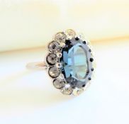 Sterling Silver 11ct Zircon Ring New with Gift Box