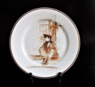 Royal Stafford Porcelain Le Gavroche Plate Signed by Artist