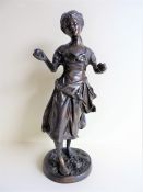 After Moreau Antique French Bronze Sculpture 41cm High