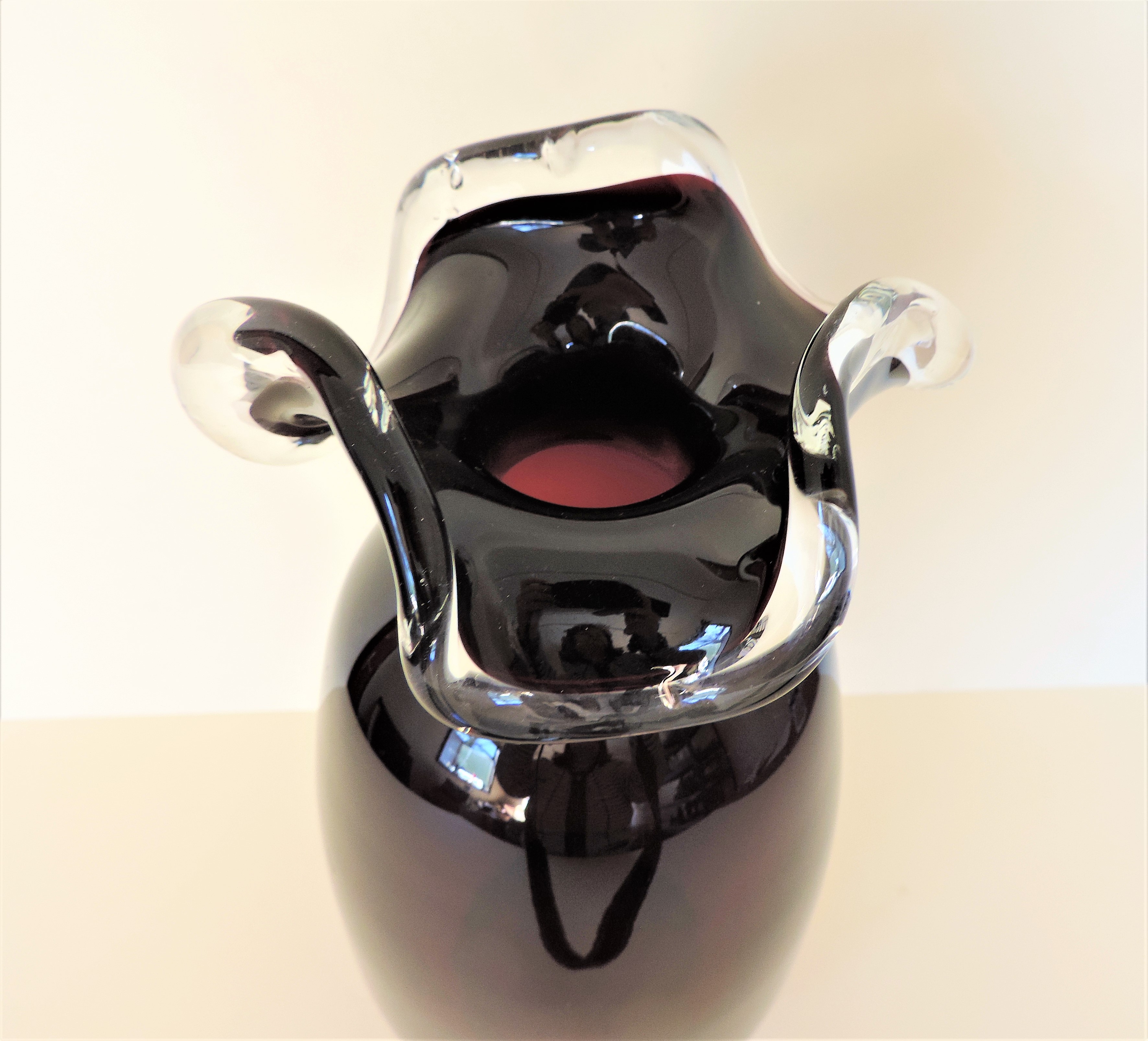 Hand Blown Art Glass Bottle Vase - Image 3 of 5