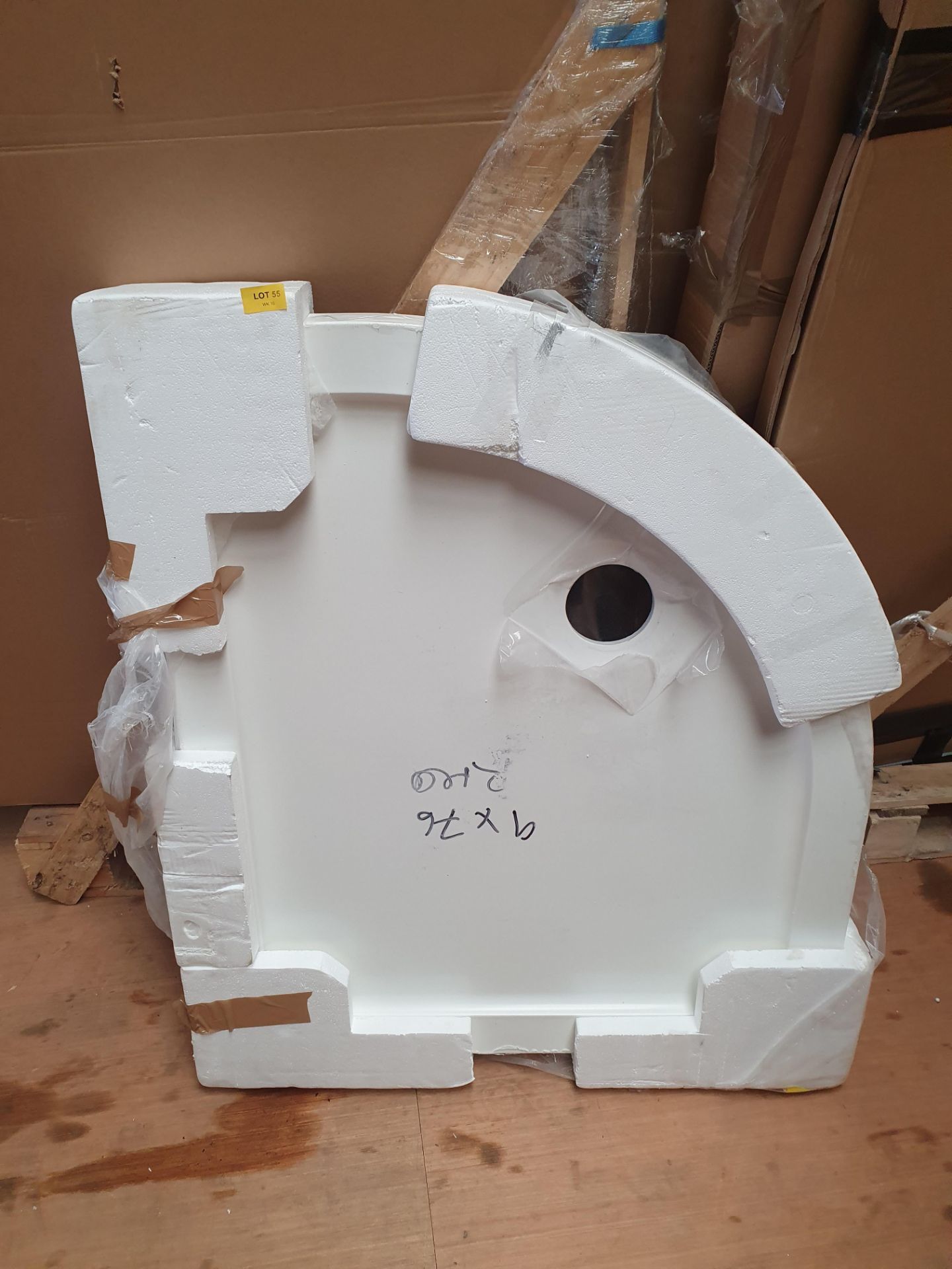 RRP £189. Orchard offset quadrant right handed stone shower tray. Appear New unused. https://victor - Image 2 of 2