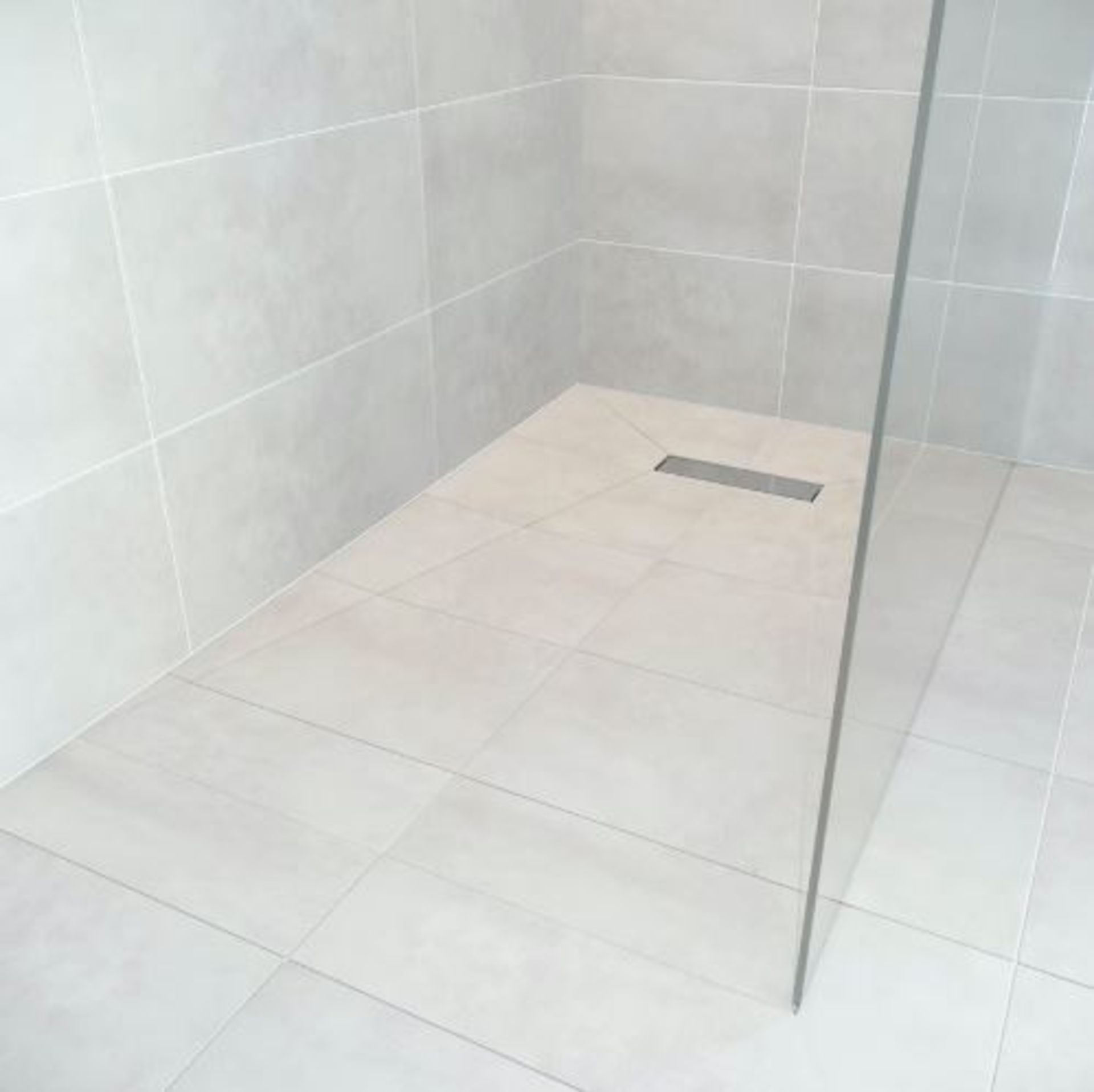 RRP £379. Orchard rectangular wet room tray former with linear end waste position. Product code: LT