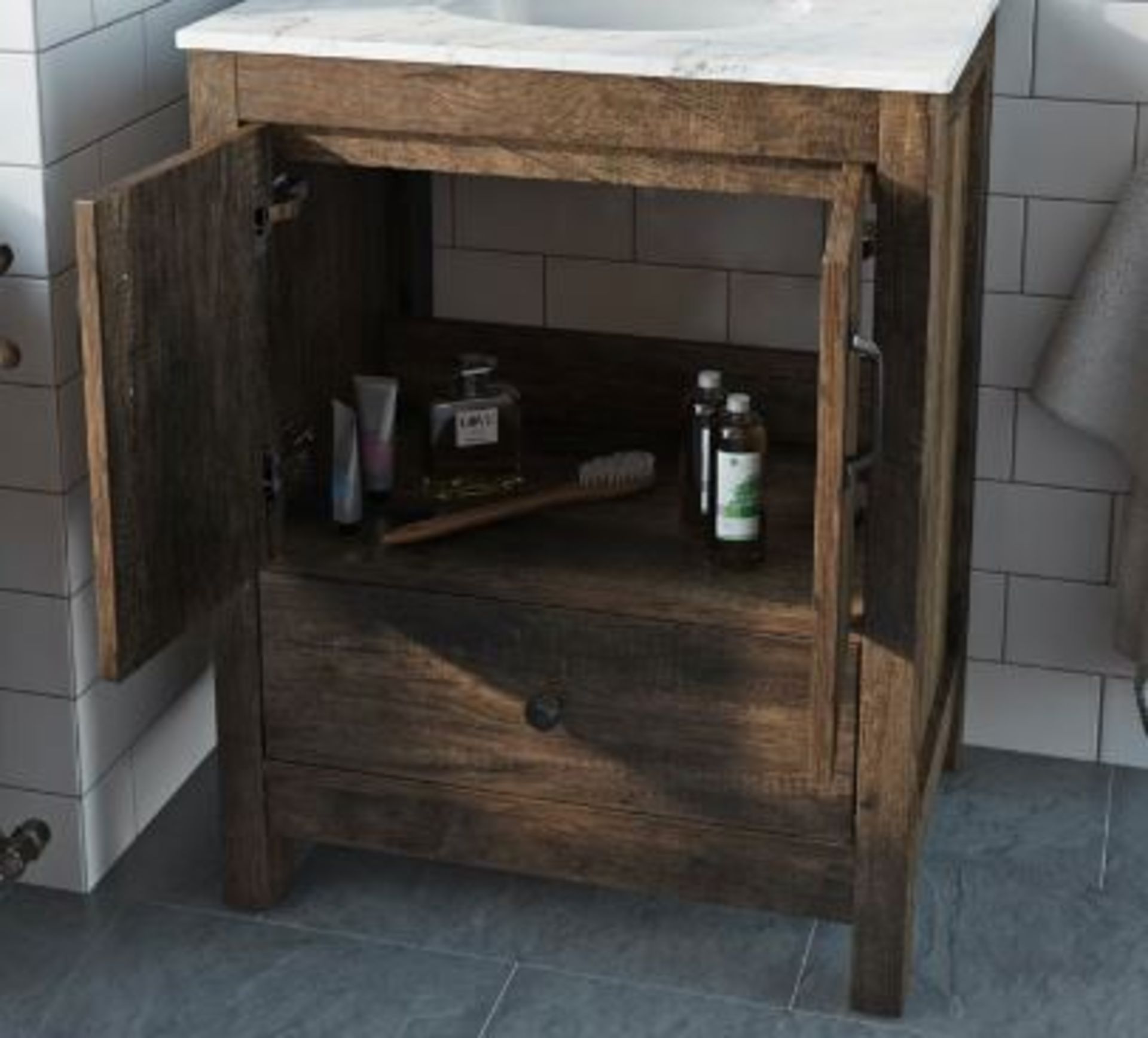 RRP £325. The Bath Co. Dalston floorstanding vanity unit. Appears New Unused. Unit Only - Image 2 of 3