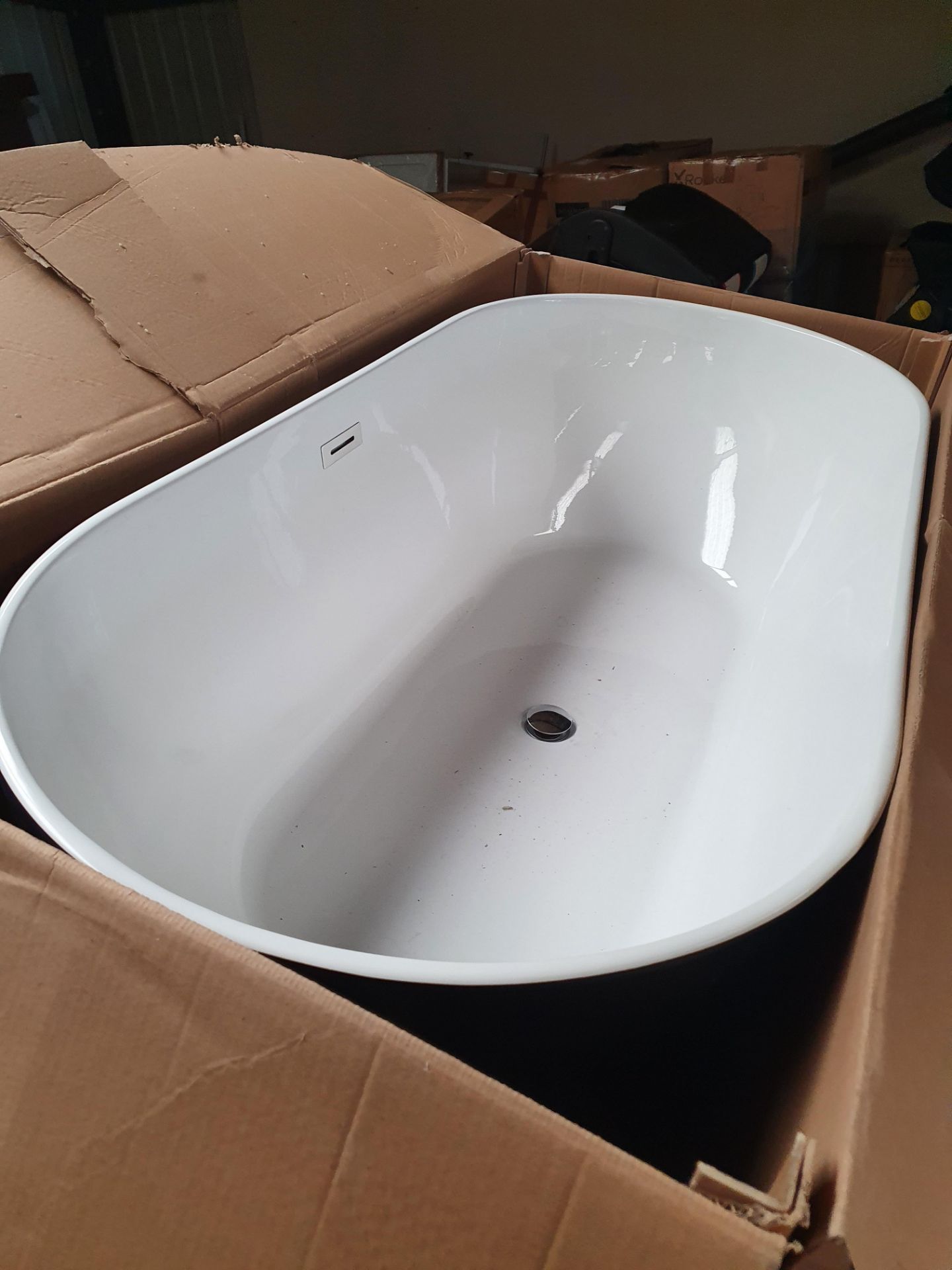 Rrp £1,899. Aqua Summit 800 x 1680mm Graphite Black Freestanding Bath. Ex Trade Show Display Bath. - Image 3 of 5