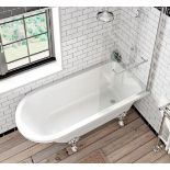 1660 x 780mm Shakespeare Single Ended Traditional Freestanding Shower Bath. No Legs. Appears new un