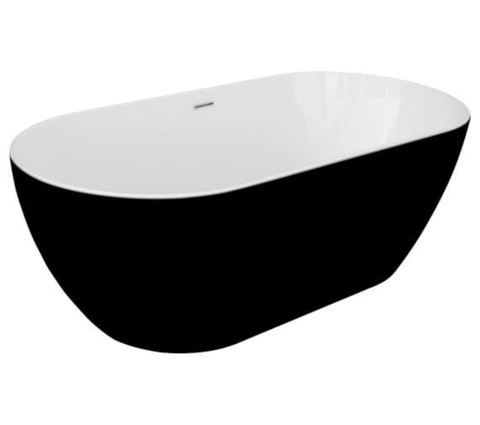 Rrp £1,899. Aqua Summit 800 x 1680mm Graphite Black Freestanding Bath. Ex Trade Show Display Bath. - Image 5 of 5