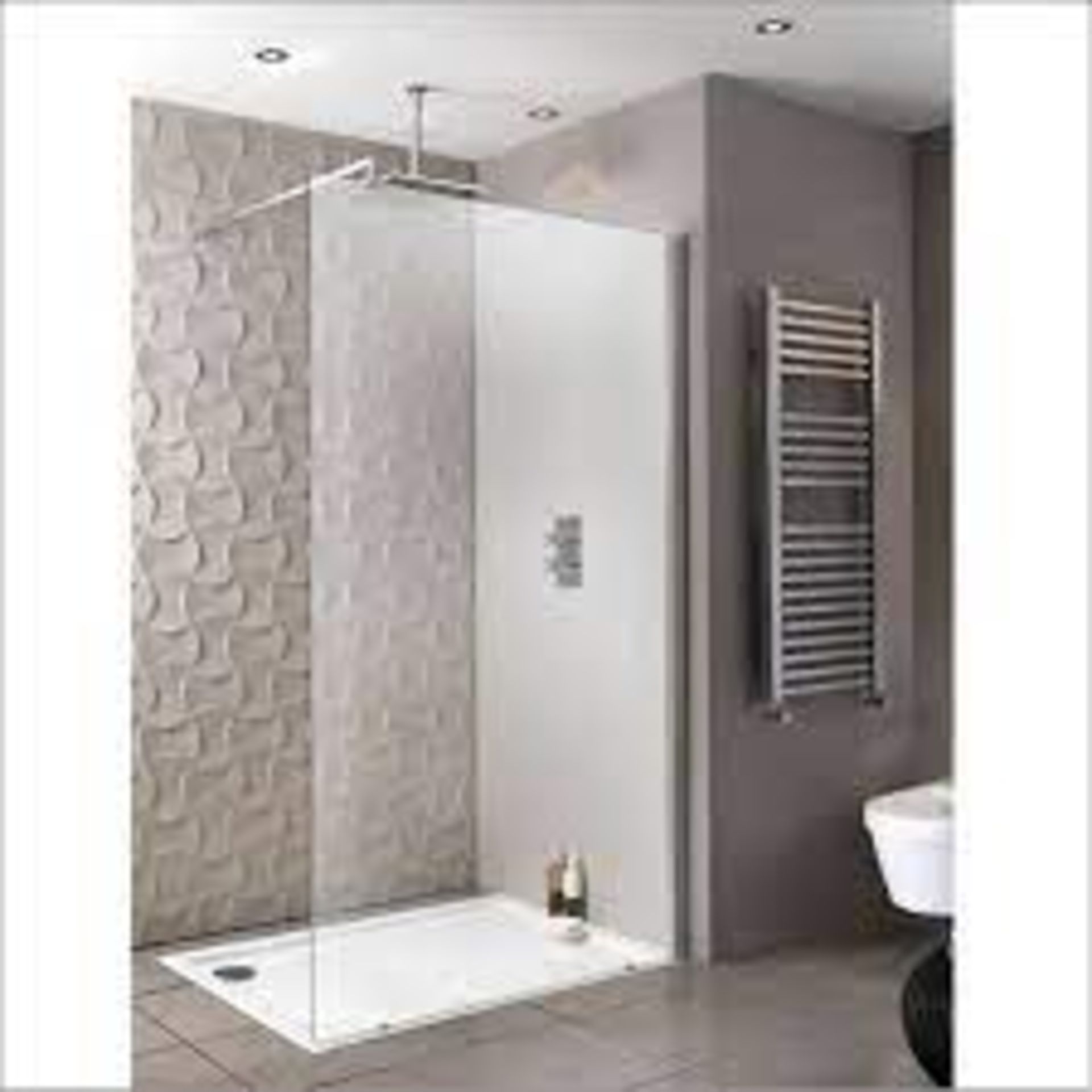 Playtime Walk In Shower Side Screen. 33cm. 8Mm Thick