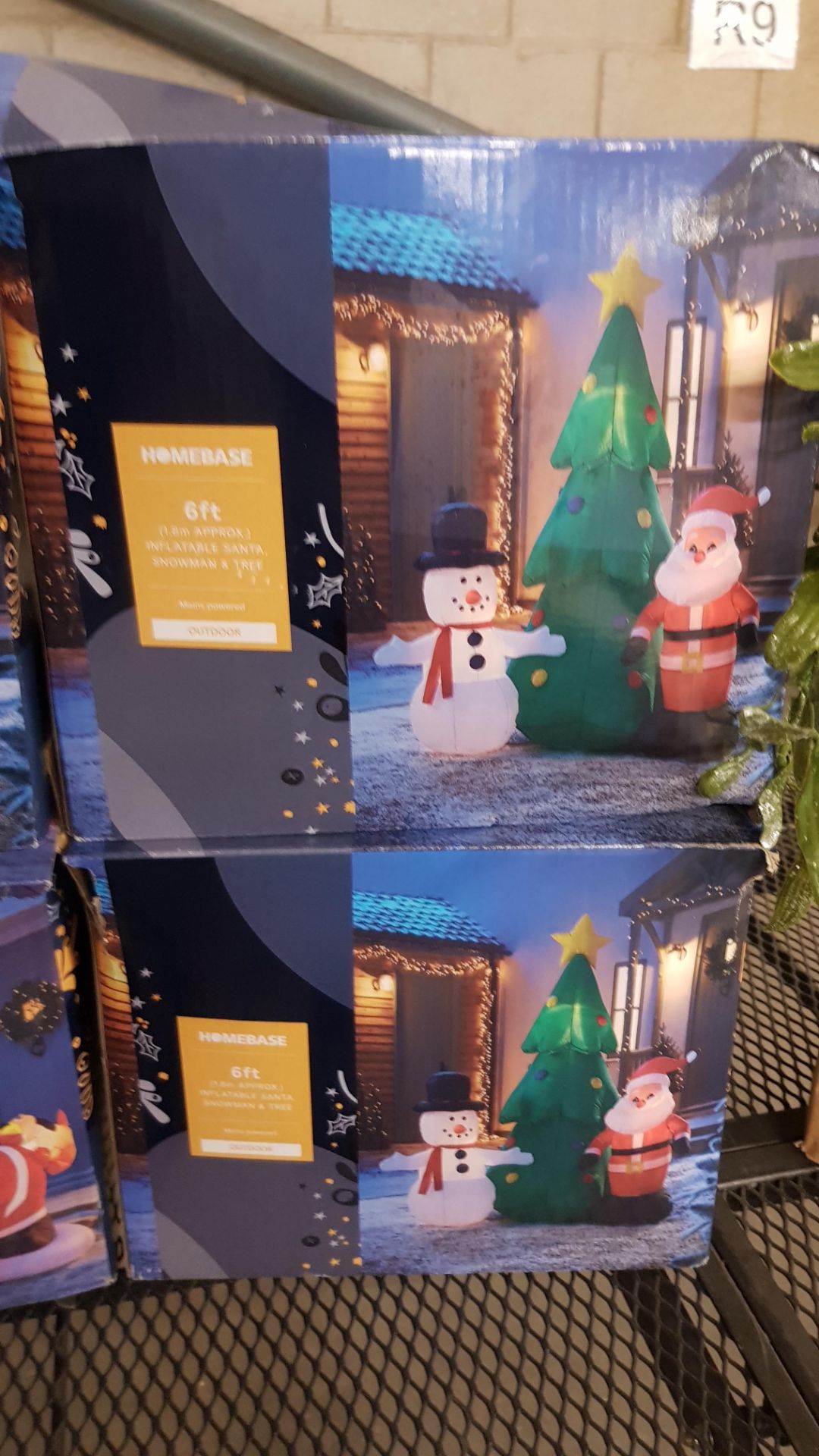 (9B) 6x Items. 1x Snowman Acrylic LED Light. 2x 6ft Inflatable Santa, Snowman & Tree RRP £65. 1x 6f - Image 7 of 8
