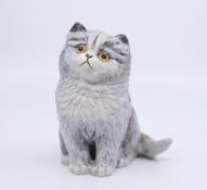 Royal Worcester Kittens Sculpture Blue Persian