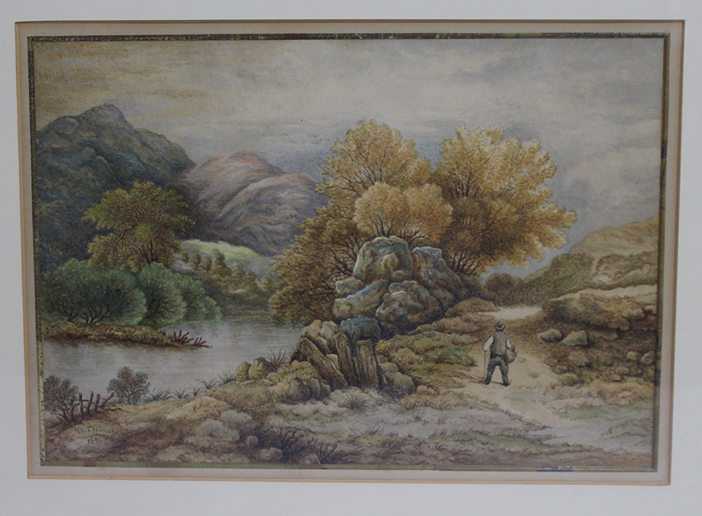 Pair of 19th c. Watercolours by Th.Thibault 1891 - Image 3 of 11