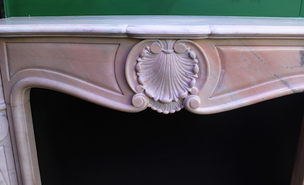 Fine Classical Pink Veined Marble Fire Surround - Image 4 of 9
