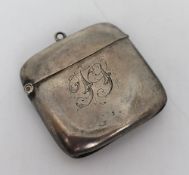 Edwardian Solid Silver Vesta Case