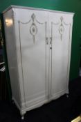 Vintage Olympus Cream Double Wardrobe