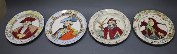 Set of 4 Mid 20th c. Royal Doulton Cabinet Plates