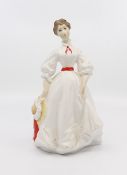 Royal Worcester Figurine Morning Walk Red & White
