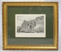 Lisbon Print Engraving Framed