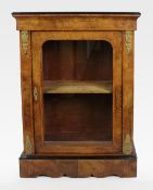 Victorian Walnut Glazed Pier Side Cabinet