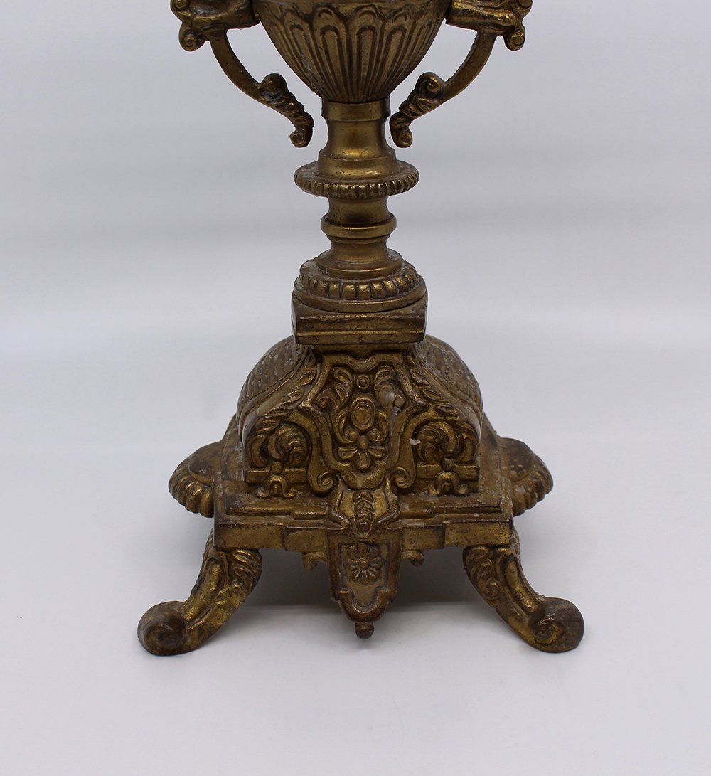 Ornate Solid Brass Candelabra - Image 7 of 8