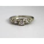 Diamond Three Stone Ring 0.21 Carat