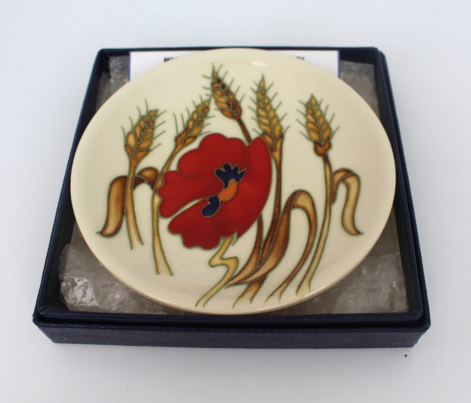 Moorcroft Harvest Poppy Pin Dish Boxed