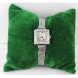 Art Deco Diamond Set Platinum & Gold Ladies Wristwatch