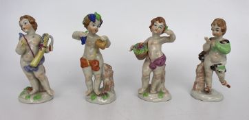 Set of 4 Capodimonte Four Season Figurines