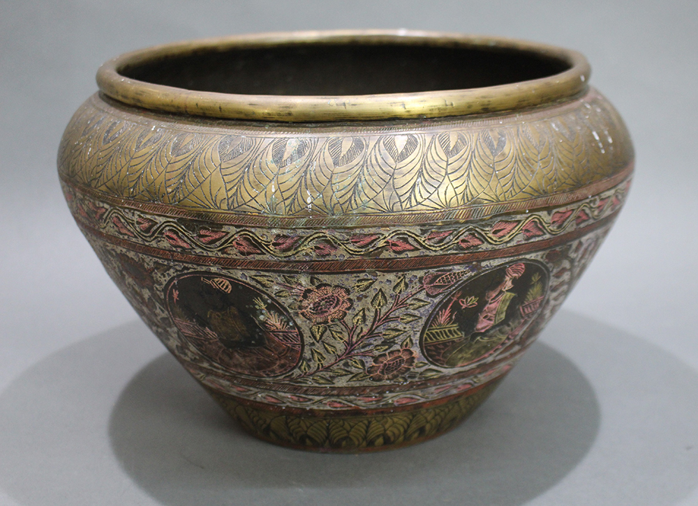 Large Antique Indian Brass Bowl