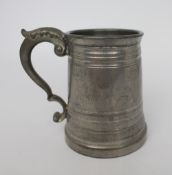 Pewter Tankard with Glass Bottom